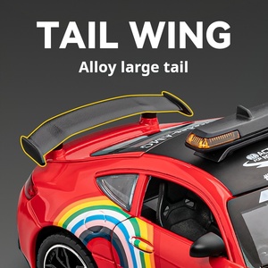 Modellino Auto da Corsa GTR in <span class=keywords><strong>Scala</strong></span> <span class=keywords><strong>1</strong></span>/<span class=keywords><strong>24</strong></span>, Diecast con Funzione Pull-Back, Suoni e Luci, Confezione Colorata, Regalo per Bambini - Product Image 5