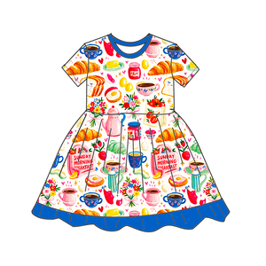 Abito Estivo per Bambine con Stampa Animata, Manica Corta in Fibra di Bambù, Produzione Personalizzata con Basso MOQ - Product Image 2
