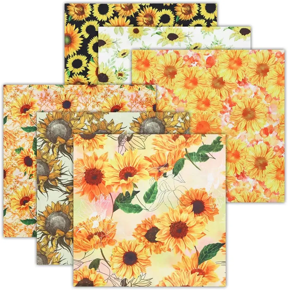 Tournesol Fat Quarters Literie Matériel Tissu Bundles Floral 100 Polyester Tissu pour Coudre Quilting Patchwork DIY