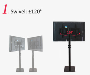 32-60 Inch <span class=keywords><strong>LCD</strong></span> LED Plasma <span class=keywords><strong>Monitor</strong></span> TV Núi Tầng Đứng Nghiêng Xoay AD Hiển Thị MDL99A - Product Image 4