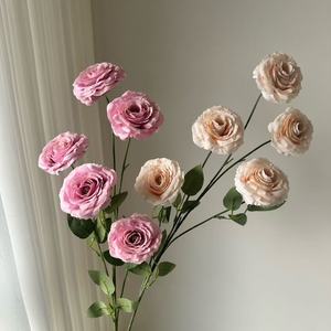Bouquet de roses artificielles Junheyuan, arrangement de fleurs en soie pour décoration de mariage et décoration intérieure - Product Image 3