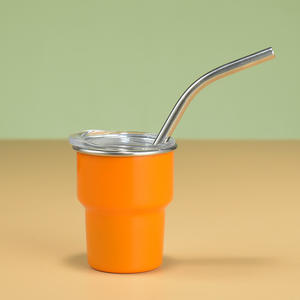 แก้วน้ำสแตนเลสพร้อมหลอดโลหะสำหรับเดินทางถ้วยพิมพ์ซับลิเมชันขนาด2ออนซ์/4ออนซ์/6ออนซ์ดีไซน์ใหม่ - Product Image 4
