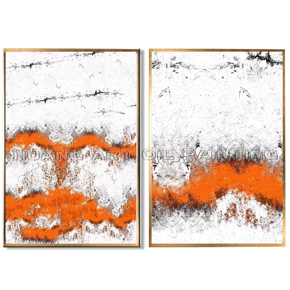 Moderne Oranje Abstract Olieverfschilderij Op Canvas Handgeschilderde Hoge Kwaliteit Textuur Abstract Acryl Schilderij Voor Woonkamer Decor