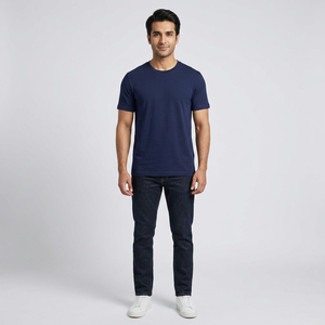 Nueva Llegada Camisetas de Hombre 100% Algodón, Estampado Personalizado, Bordado, 210gsm, Algodón Grueso, Estilos de Cuello para Verano - Product Image 1