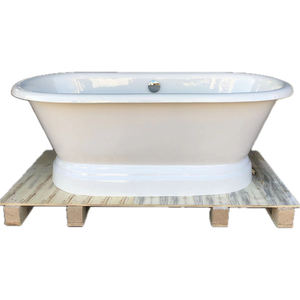 Baignoires doubles autoportantes en fonte de porcelaine <span class=keywords><strong>à</strong></span> <span class=keywords><strong>l</strong></span>'<span class=keywords><strong>ancienne</strong></span> Style traditionnel avec socle pour hôtels pour le trempage et le bain <span class=keywords><strong>à</strong></span> remous - Product Image 1