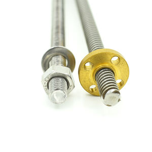 Tr3 * 3-300Mm Tr4 * 1-300Mm Links En Rechts Draad Trapeziumvormige Lood Schroef 300mm Lange Met Messing Moeren - Product Image 2