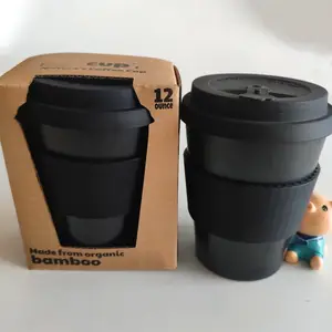Innovative Reusable Bamboo Fiber Coffee Cup with Silicone Rubber