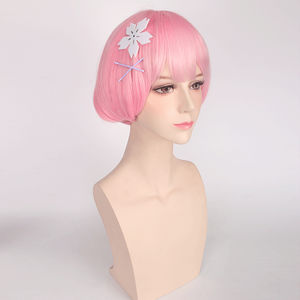 Pelucas de <span class=keywords><strong>Cosplay</strong></span> Ainizi Cortas Azul y Rosa de la Serie <span class=keywords><strong>Re</strong></span>:<span class=keywords><strong>Zero</strong></span>, Personajes de <span class=keywords><strong>Rem</strong></span> y Ram, para Niñas - Product Image 5