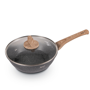 Ensemble de casseroles et poêles antiadhésives RAF, <span class=keywords><strong>compatible</strong></span> induction, gaz, électrique et céramique, avec couvercles en verre, poêle à frire et <span class=keywords><strong>casserole</strong></span>. - Product Image 4