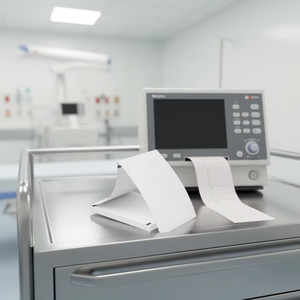 Rollo de Papel para ECG de Tres Canales y Papel Térmico de Una Sola Capa con Plegado en Z de 57 mm x 20 m para NIHON KODEN 6353 EGG 32A - Product Image 3