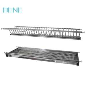 Modern Chrome 2-Layer Stainless Steel Hanging Dish Mug & <b>Plate</b> Dry <b>Rack</b> Strong Bearing Capacity Kitchen Cabinet Storage New Desi - Product Image 1