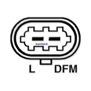 Alternatore compatibile con SAAB 9-3 1.8 i Benzina (KW: 90, CV: 122) dal 01-2004 al 02-2015 KUHNER 553195RIK NUOVO - Product Image 3