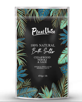 Sel de bain de la mer morte dégraissant écologique Epsm Sel de bain personnalisé en vrac Ziplock Detox Sel de bain nettoyant à énergie florale séchée