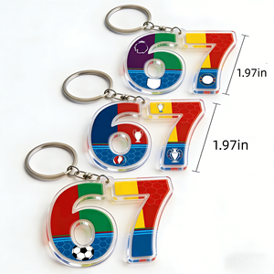 Porte-clés en acrylique personnalisé avec numéro, football, souvenir pour les fans de sport du monde 2026, cadeau, porte-clés transparent double face pour sac/voiture - Product Image 4