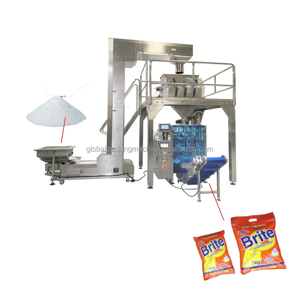 Automatic Weighing 1kg 2kg 5kg Detergent Powder Packing Machine For Soap Powder Packing Washing Powder Packing Machine