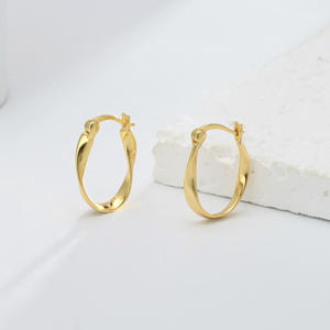 Boucles d'oreilles en argent sterling 925 <span class=keywords><strong>Morbius</strong></span> Wave Trendy Ins Personality Twisted Cold Wind Design Vente en gros disponible - Product Image 3