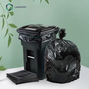 Factory Wholesale Eco Friendly Heavy Duty PLA Bio Degradable Refuse Sacks Trash Bin Liner Garbage Bag