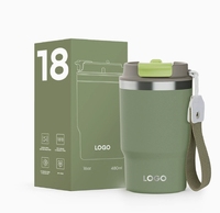 Gobelet à café isotherme portable personnalisable, nouveau modèle à double paroi en acier inoxydable 304, double usage, style sportif, pour usage promotionnel, 16 oz