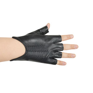 Half <b>Finger</b> <b>Gloves</b> Metal Side Zipper Decor Punk Style Hand <b>Gloves</b> for Motorcycle Riding Stage Performance Daily Street Wear - Product Image 4