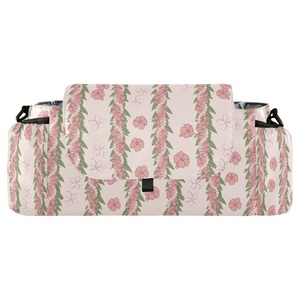 Bolsa Organizadora Multifuncional para Pañales y Cochecito, Diseño Hawaiano Personalizado con Flores de Puakenikeni, Superventas - Product Image 1