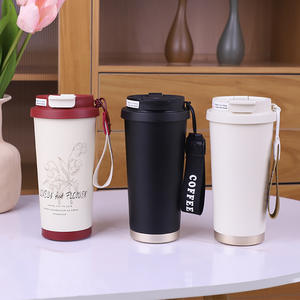 ZP-011 Double Drink Insulated Coffee Mug 316 Stainless Steel <b>Ceramic</b> Inner Gift With Logo Printing Option - Product Image 5