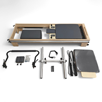 Lit de Pilates Full Track en bois d'érable réglable et écologique pour la gym et les studios de Pilates, idéal pour le remodelage corporel et l'entraînement de yoga