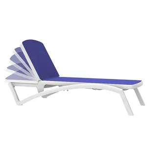 China Factory Best Plastic Sunbed Beach Sunlounger Stackable