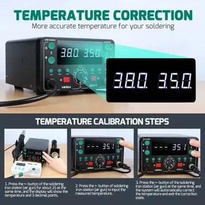 Estación de Soldadura YIHUA 902D-IV 775W 2 en 1, Estación de Retrabajo con Aire Caliente y Soldador, Punta de Soldadura T12, Pantalla, Herramientas de Reparación de Soldadura Y11 - Product Image 5