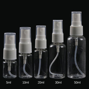 Flacon pulvérisateur en plastique transparent 40 ml, cylindre fin avec pompe, pour alcool, liquide, brume fine, emballage pour soins personnels - Product Image 4