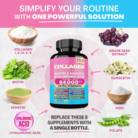 Capsules de collagène premium à succès, biotine, acide hyaluronique, élasticité de la peau, complément blanchissant pour femmes, capsules de collagène