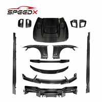 Pour Ford Mustang 2024 2025 S650 Kit carrosserie lèvre avant en fibre de carbone Mustang S650 Lèvre de pare-chocs avant en fibre de carbone