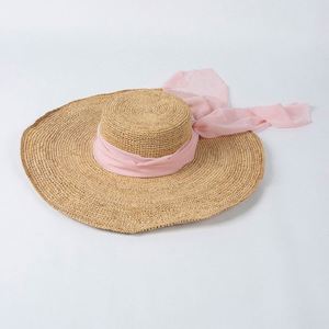 <b>Summer</b> Fashion Women's Luxury Designer <b>Straw</b> <b>Hat</b> Hand Crochet Raffia <b>Straw</b> Big Brim Striped for Daily Casual Outings Outdoor - Product Image 4