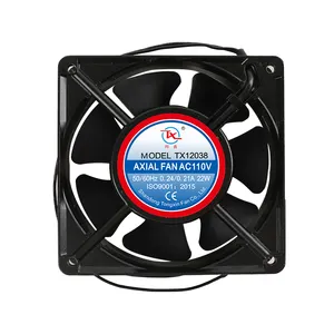 120mm AC panel fan 110V 220V 380V High speed low noise 120x120x38mm ball or sleeve bearing AC axial cooling fan