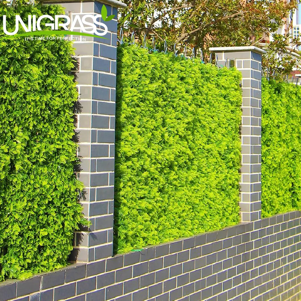 UNI Home Decor Outdoor Plant Wall Scene Layout Artificial Green Plants Wall Artificial Vertical Garden