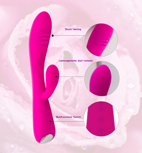 Vibratore a Rosa <span class=keywords><strong>per</strong></span> Punto G e Clitoride con Riscaldamento, Vibratore Doppio Impermeabile Ricaricabile, Giocattolo Sessuale <span class=keywords><strong>per</strong></span> <span class=keywords><strong>Lei</strong></span> - Product Image 4