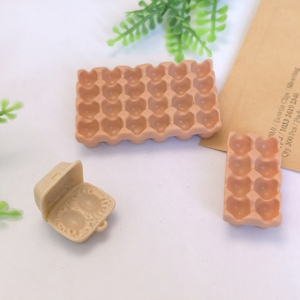 Caja de Huevos en Miniatura de Resina, 24 Huevos en Bandeja, Figuras de Comida en Miniatura para Muñecas y Juguetes - Product Image 4