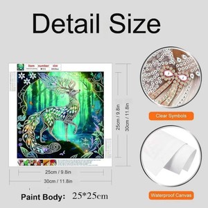 Chất lượng cao 5D kim cương Bộ dụng cụ sơn thân thiện với môi handmade vải trang trí nội thất phòng khách vuông cảnh quan Hoa động vật - Product Image 2