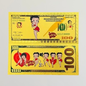 ธนบัตรเคลือบทองคำเบตตี้ บูป สำหรับของที่<span class=keywords><strong>ระลึก</strong></span>สะสม ของขวัญที่<span class=keywords><strong>ระลึก</strong></span> ธนบัตรทองคำ <span class=keywords><strong>100</strong></span> ดอลลาร์ - Product Image 4