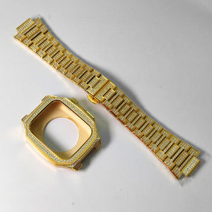 สหรัฐเคสสมาร์ทวอทช์สุดหรูที่ปรับแต่งได้ยอดนิยม316L สแตนเลสพร้อมสายนาฬิกาเพทายเต็มเรือน - Product Image 3