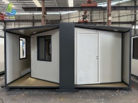 Maison préfabriquée pliable et extensible de 20 pieds, unité de logement modulaire portable en conteneur