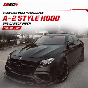 ZESON Capot en fibre de carbone véritable style A-2 pour Mercedes-Benz Classe <span class=keywords><strong>E</strong></span> W213 E63 E53 AMG berline 2017-2023 - Product Image 6