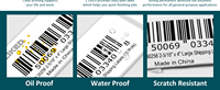 Étiquettes autocollantes rectangulaires 2x2 pouces en papier thermique direct, résistantes à l'eau, avec dos noir, pour codes-barres, pour supermarchés