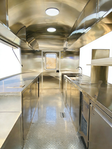 Export Mobile Towed Multifunctional Stainless Steel 2-<b>Wheel</b> Vending <b>Cart</b> for Hotdog Ice Cream & Fast Food Commercial Use - Product Image 4