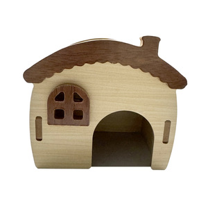 Villa pour hamster en bois massif multifonctionnelle, style rétro triangulaire, pour toutes les saisons – Cage pour animaux <span class=keywords><strong>de</strong></span> compagnie très vendue - Product Image 5