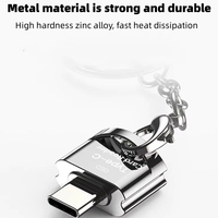 Adaptador USB OTG mini tipo C personalizable, teléfonos Android, tabletas, teléfono móvil del fabricante, accesorio externo, lector de tarjetas TF