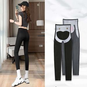 Leggings d'hiver pour femmes, taille haute, sans couture, sculptants, doublés polaire, coupe 7/8, pour le sport et le yoga, chauds - Product Image 1