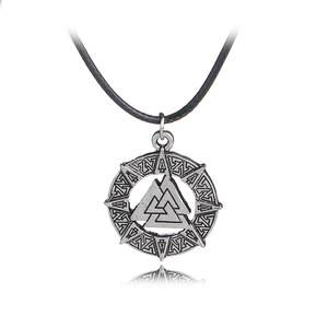 Joyería pagana amuleto Valknut collar vikingo amuleto eslavo colgante Guerrero escandinavo símbolo de Odín de collar nórdico para hombres - Product Image 1