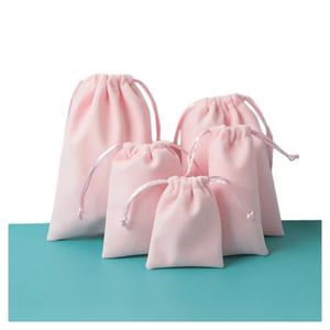 Pochette à rabat en velours LUOYI, taille et couleur personnalisables, pour bijoux, montre, collier, bague, boucles d'oreilles, emballage cadeau, sac à cordon, fermeture personnalisée - Product Image 5