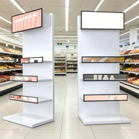Écran publicitaire numérique LCD étiré de 19,5, 24, 36,8, 43, 58,4 pouces pour affichage sur l'extrémité des rayonnages de supermarché et de commerce de détail