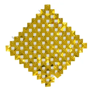 Vendita calda degli Stati Uniti di decorazioni di nozze oro luccichio quadrato paillettes sequenza pannello di parete per il tema di compleanno decorazioni per feste